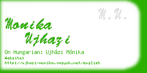 monika ujhazi business card